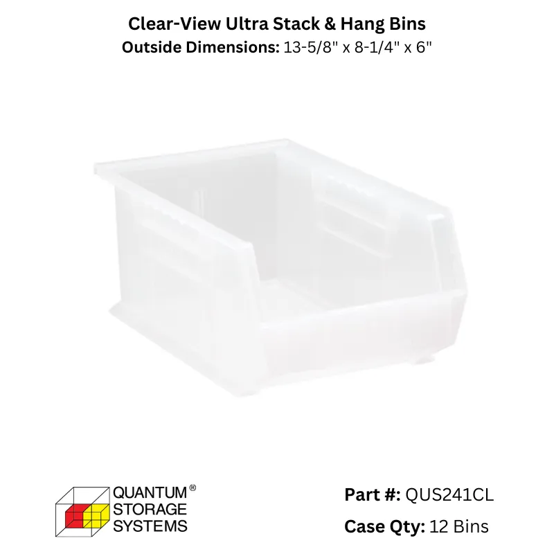 Quantum Storage Systems Clear View Ultra Stack & Hang Bins