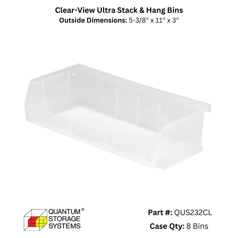 Quantum Storage Systems Clear View Ultra Stack & Hang Bins