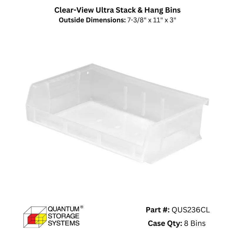 Quantum Storage Systems Clear View Ultra Stack & Hang Bins