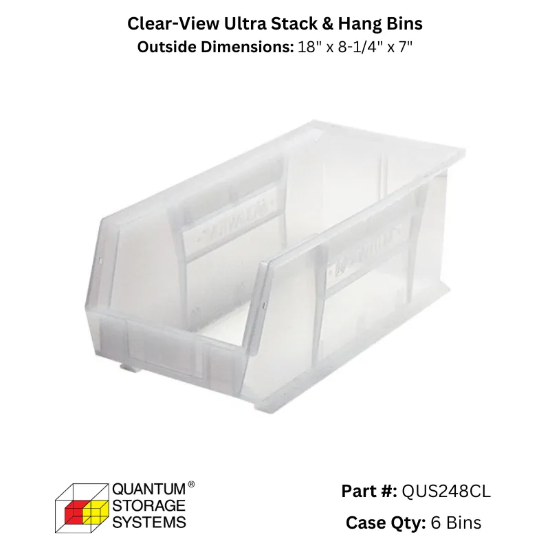 Quantum Storage Systems Clear View Ultra Stack & Hang Bins