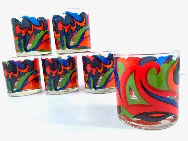 Retro Psychedelic Glasses (Set of 6)