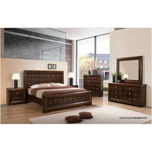 Santiago Bedroom Set - King Bed/Bedside/Dresser/Chest Drawer