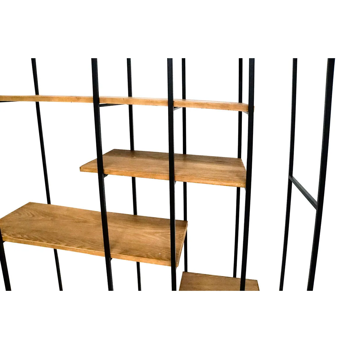 Shelves DKD Home Decor Black Natural Metal MDF Wood 140 x 33 x 180 cm (1)