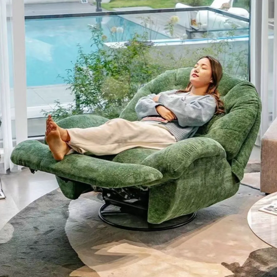 Swivel Rocker Glider Couch with Phone Holder- CR-KJ2026