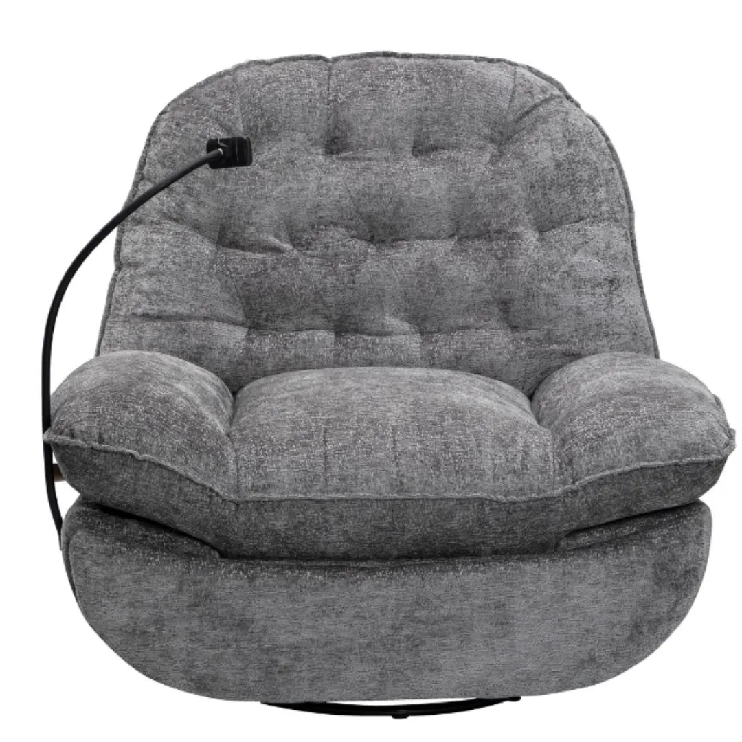 Swivel Rocker Glider Couch with Phone Holder- CR-KJ2026