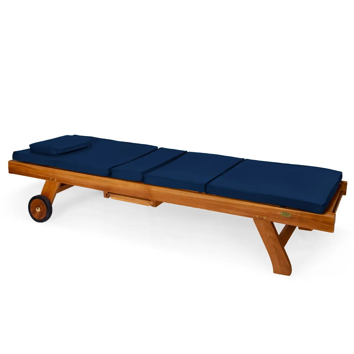 Teak Multi-position Chaise Lounger, Built Solid With Mortise & Tenon Joints.