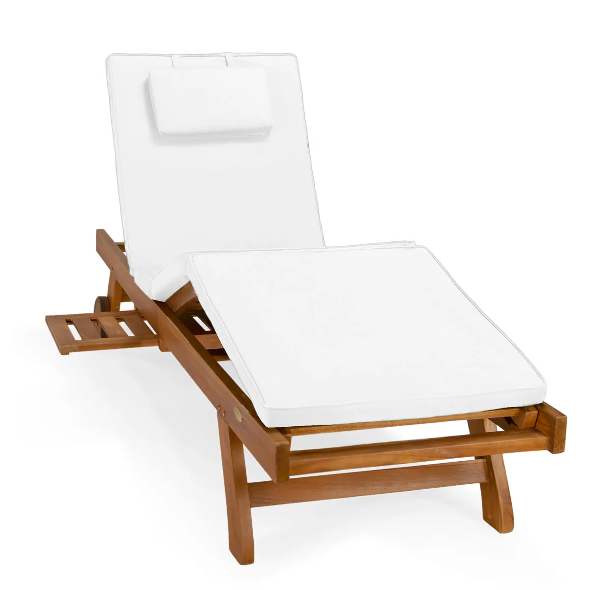 Teak Multi-position Chaise Lounger, Built Solid With Mortise & Tenon Joints.