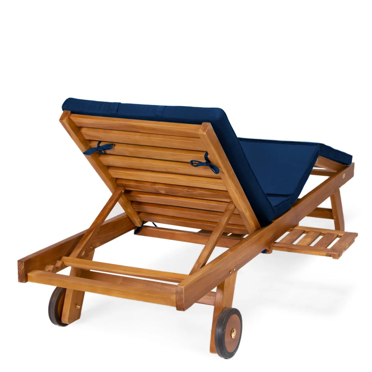 Teak Multi-position Chaise Lounger, Built Solid With Mortise & Tenon Joints.