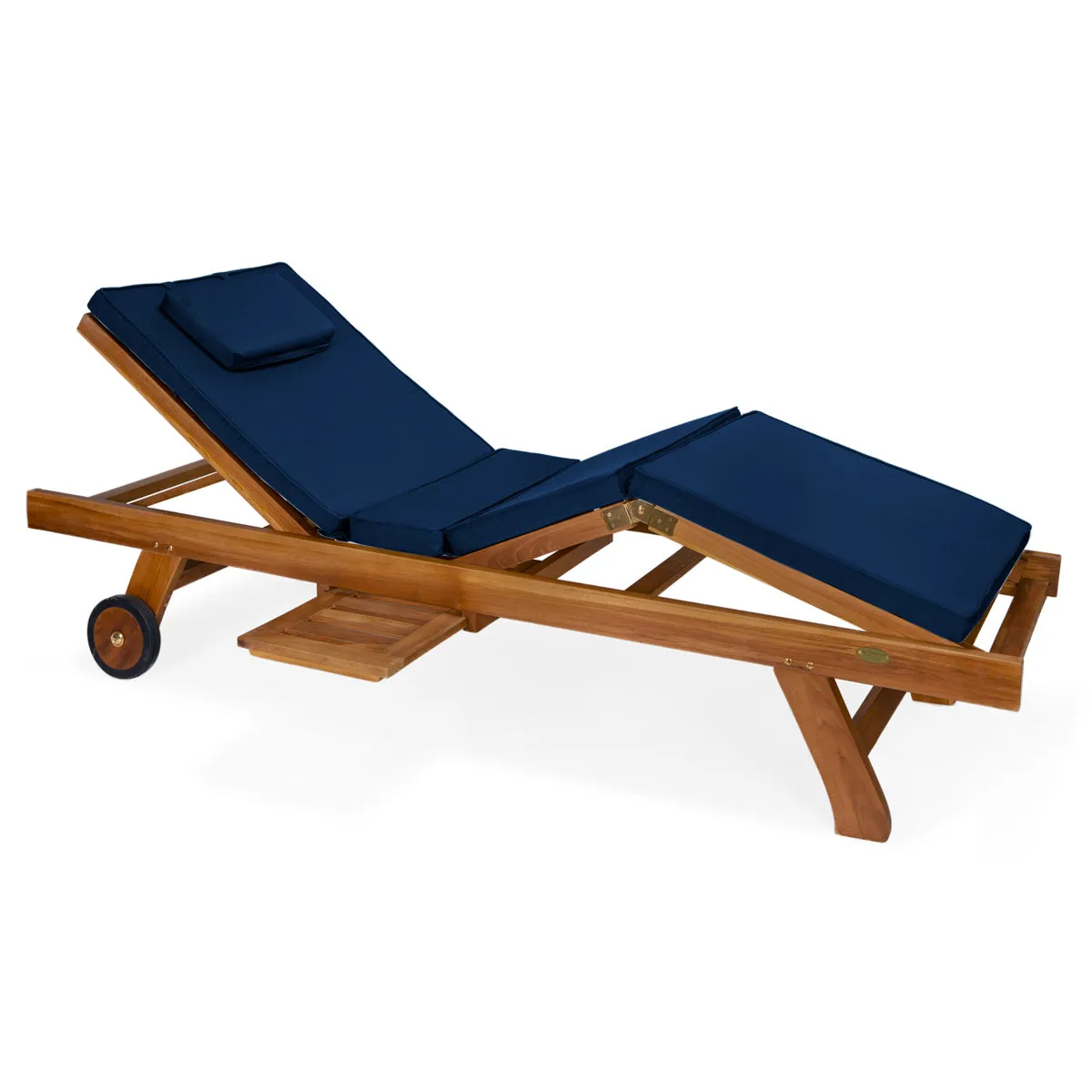 Teak Multi-position Chaise Lounger, Built Solid With Mortise & Tenon Joints.