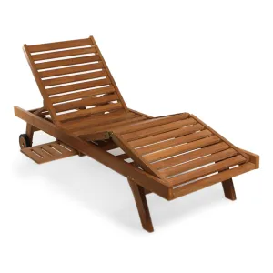 Teak Multi-position Chaise Lounger, Built Solid With Mortise & Tenon Joints.