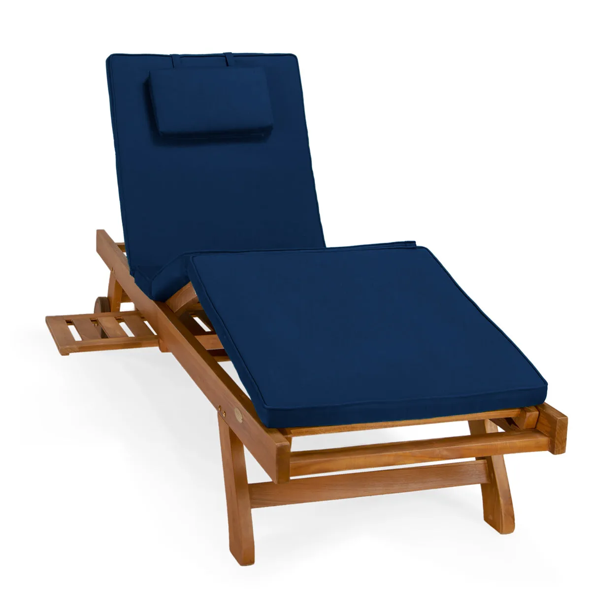 Teak Multi-position Chaise Lounger, Built Solid With Mortise & Tenon Joints.