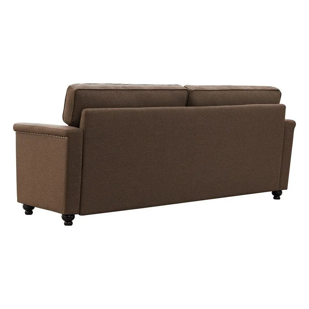 Tox Straight Line Sofa Set in Brown