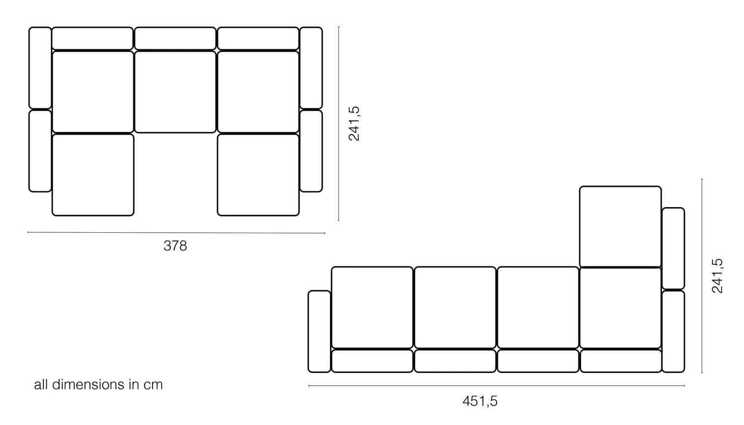 U-Shape L Sofa Modular