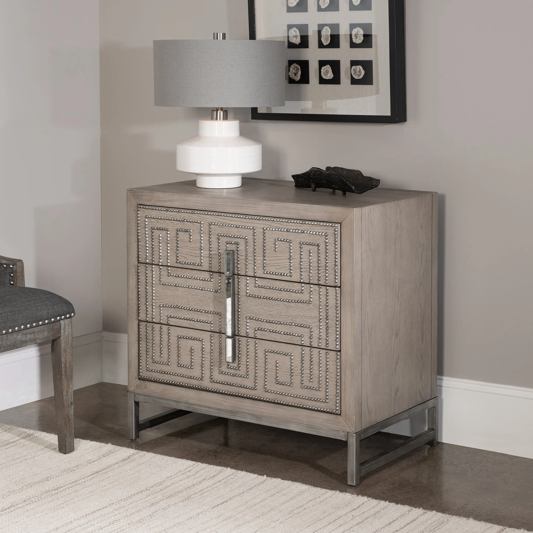 Uttermost Devya Gray Oak Accent Chest