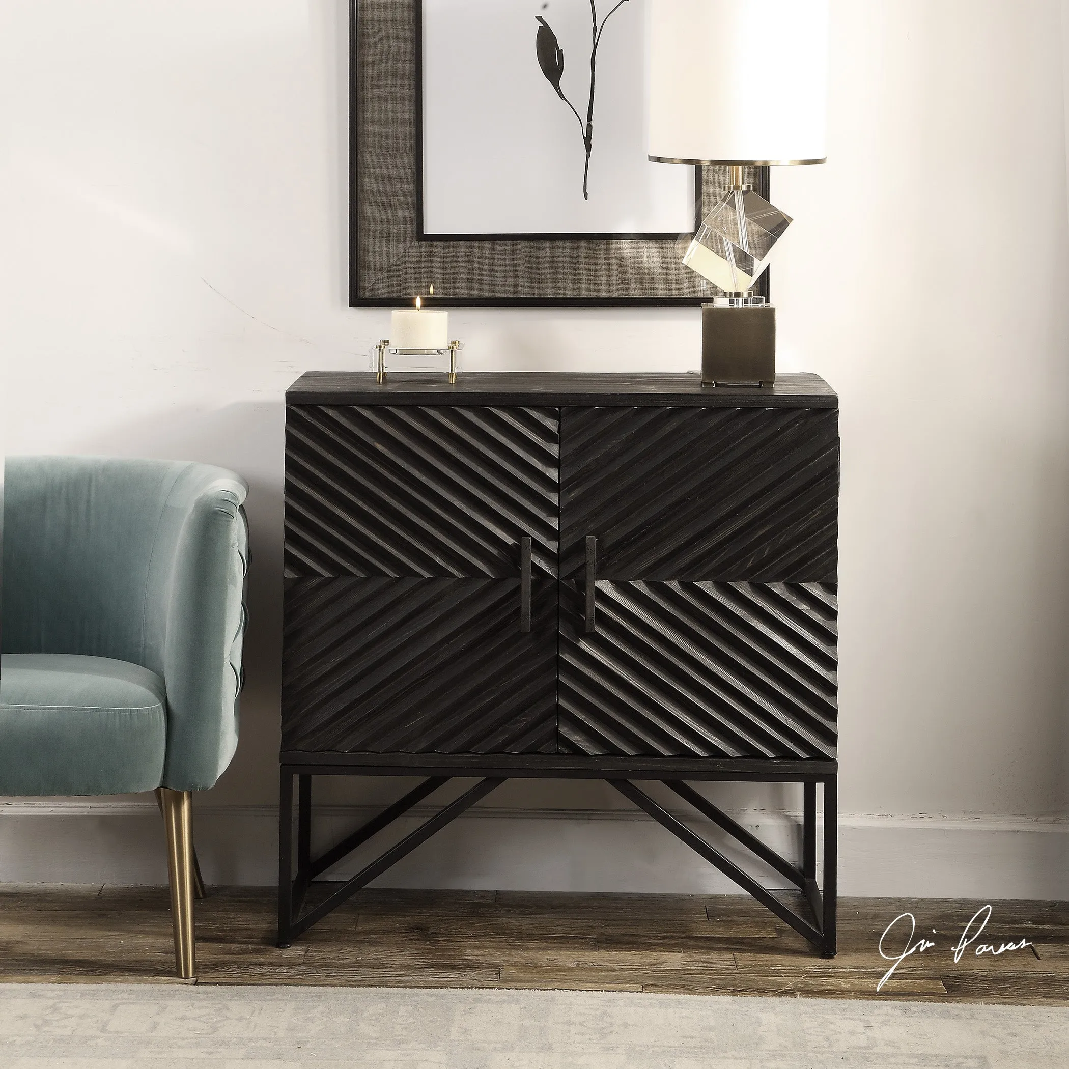 Uttermost Zadie Ebony Accent Cabinet