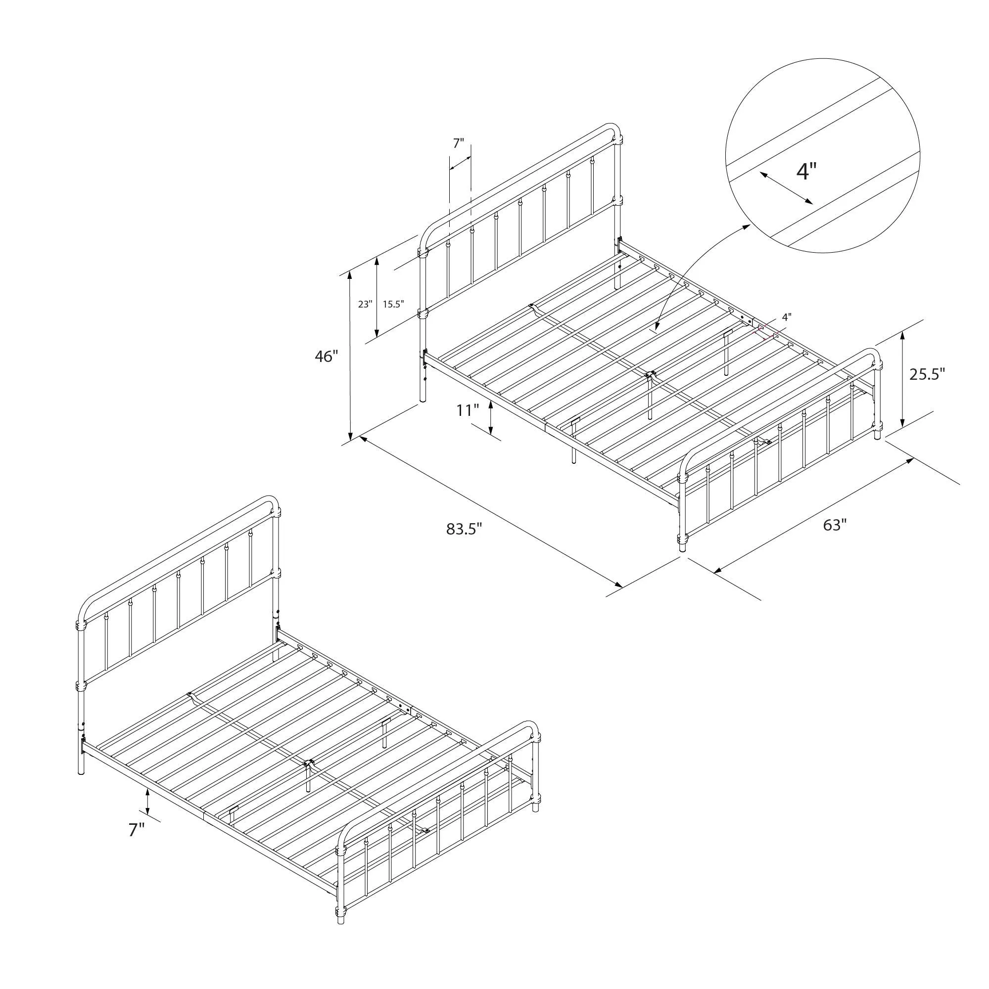 Wallace Metal Bed Frame