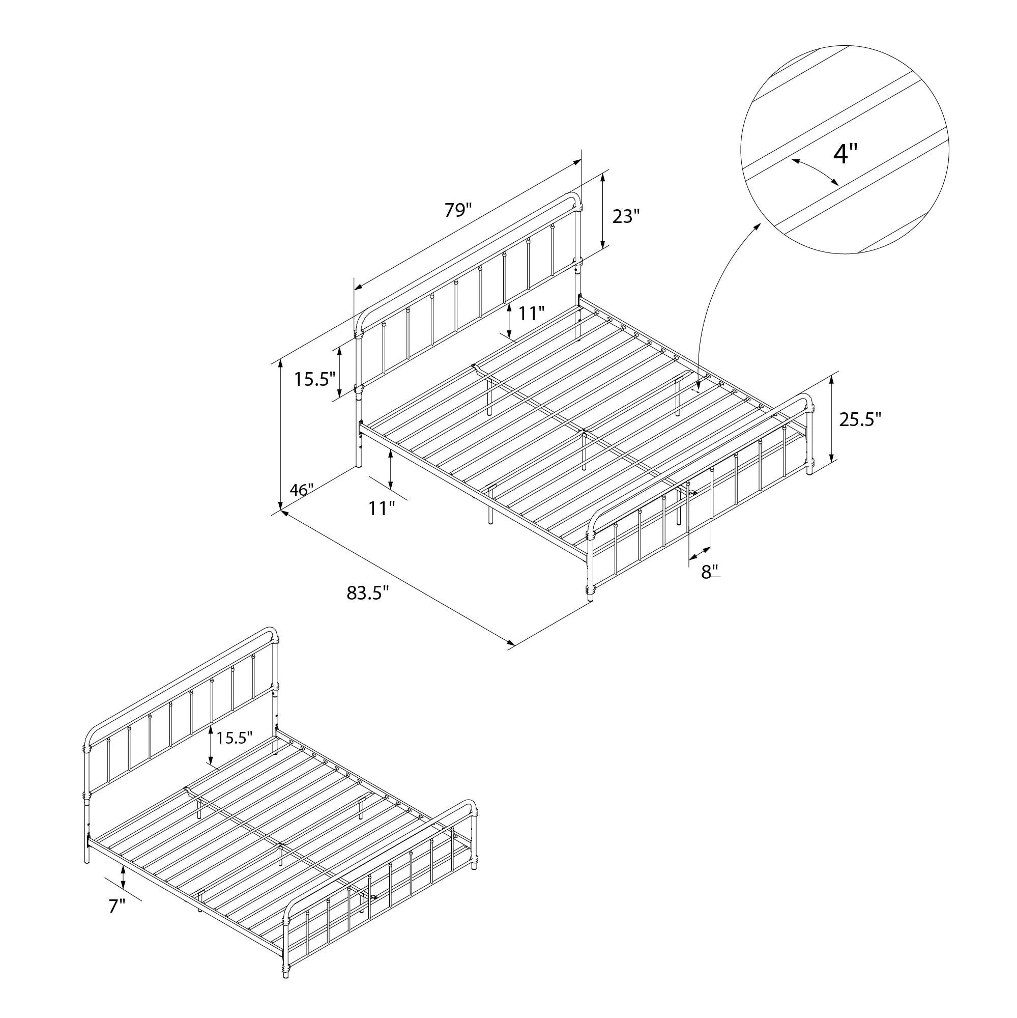 Wallace Metal Bed Frame