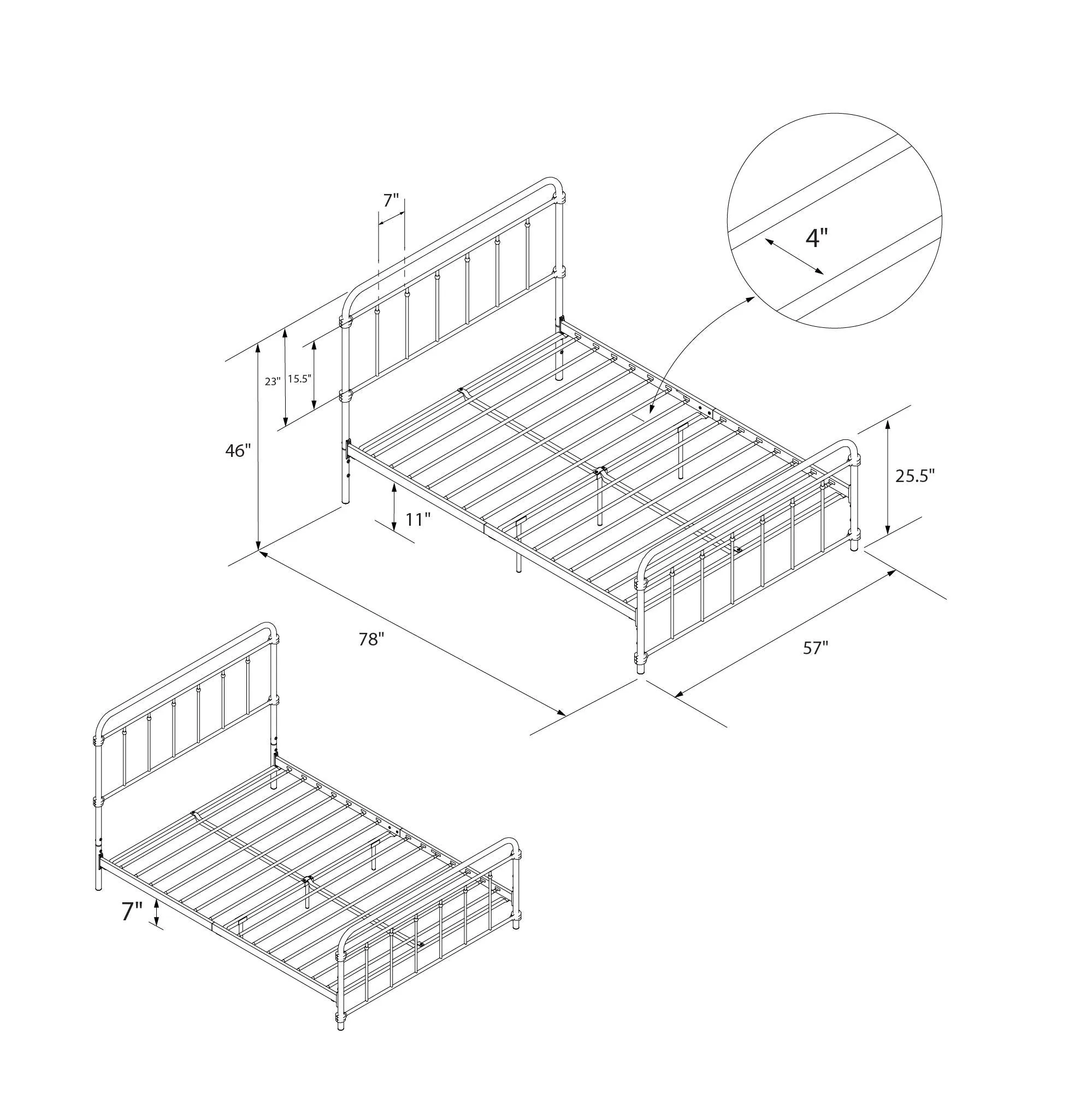 Wallace Metal Bed Frame