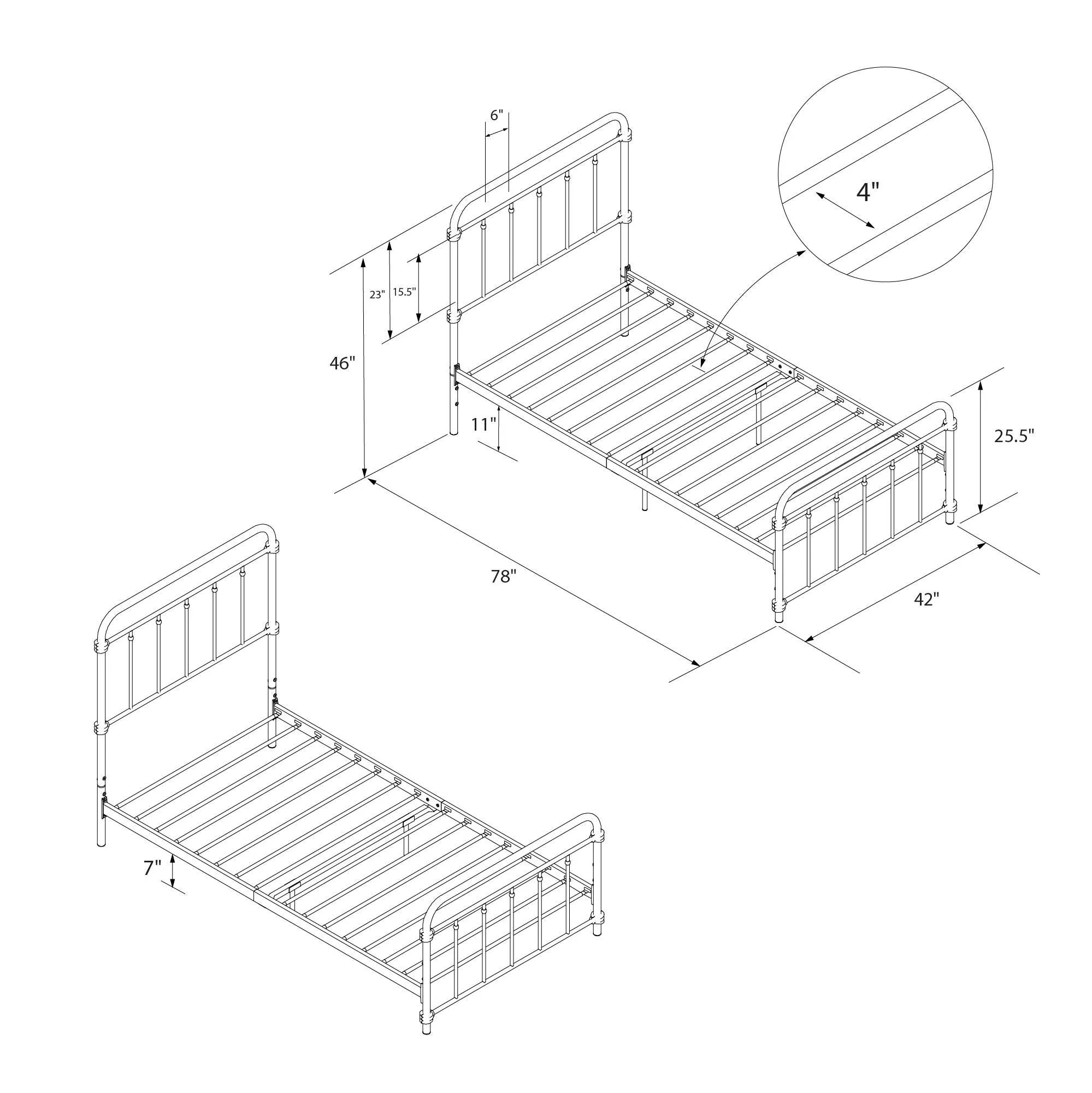 Wallace Metal Bed Frame