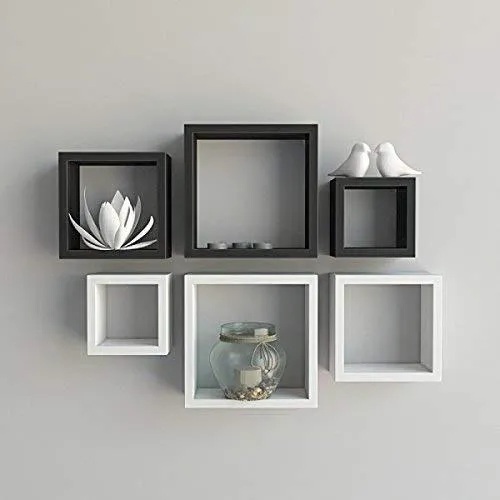 Wooden Wall Shelves in Square Shape 10D x 30W x 30H