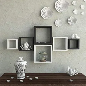 Wooden Wall Shelves in Square Shape 10D x 30W x 30H